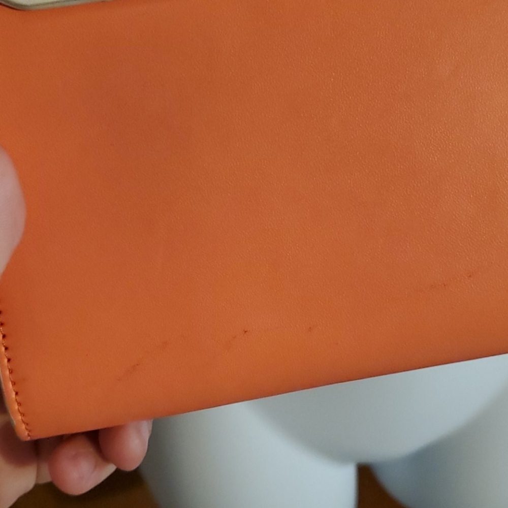 Vera Bradley Flap Clutch - Coral/Off-white - Picture 4 of 8